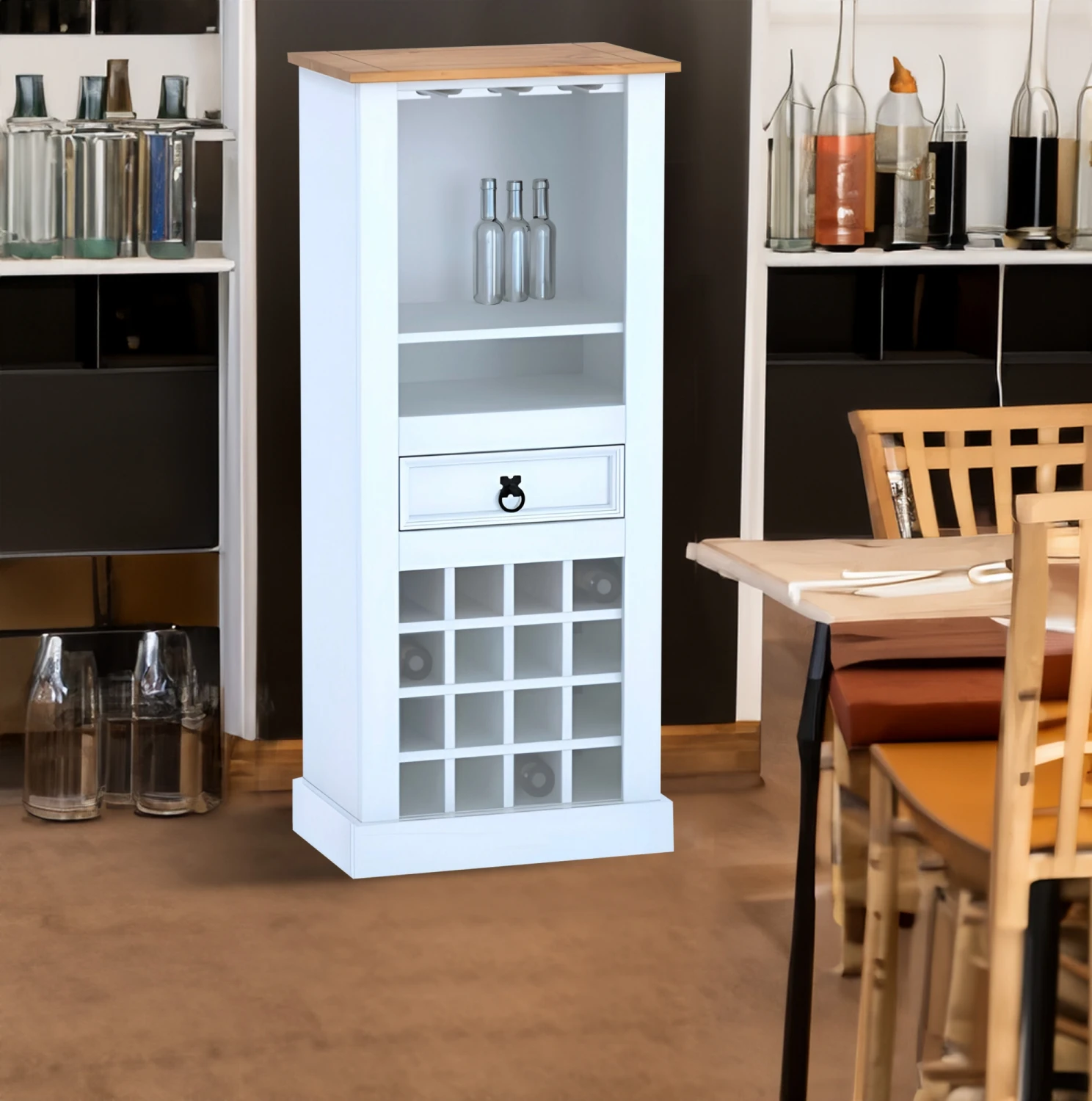 Bar Botellero Línea Mexicana MEX050 blanco - Imagen 2